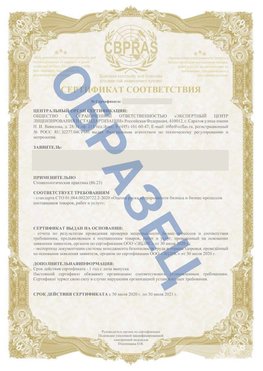 Образец Сертификат СТО 01.064.00220722.2-2020 Евпатория Сертификат СТО 01.064.00220722.2-2020 